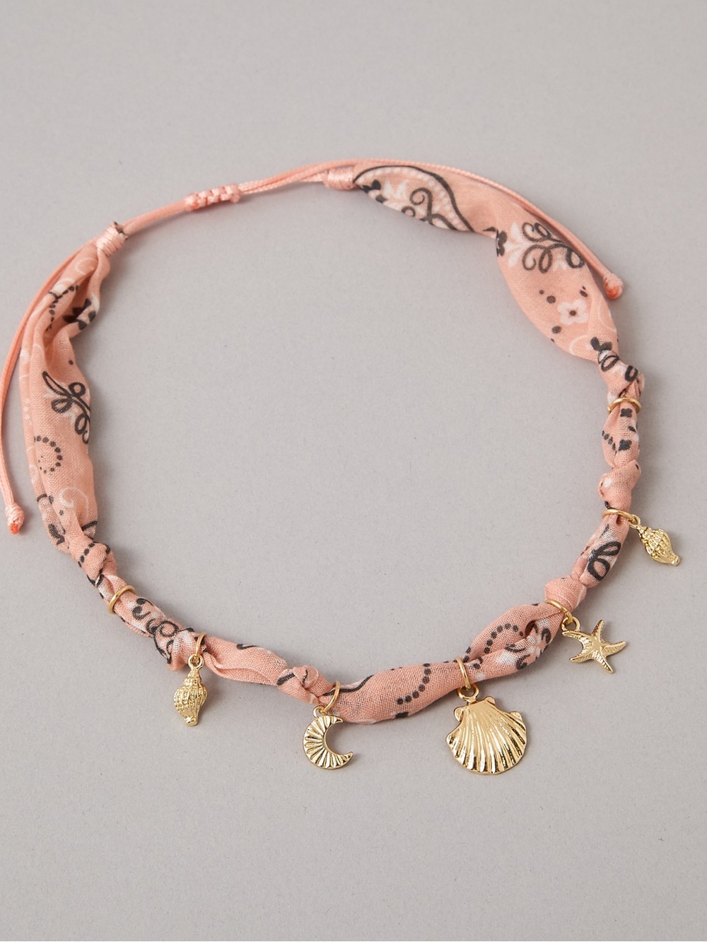 Charm Scarf Necklace